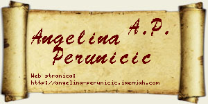 Angelina Peruničić vizit kartica